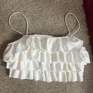 Ruffle crop tank